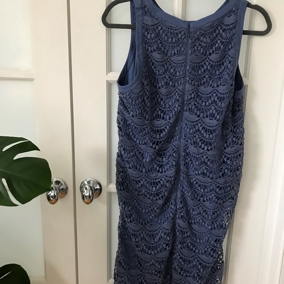 Like New: Loft fully lined crocheted shift dress - Picture 5 of 6